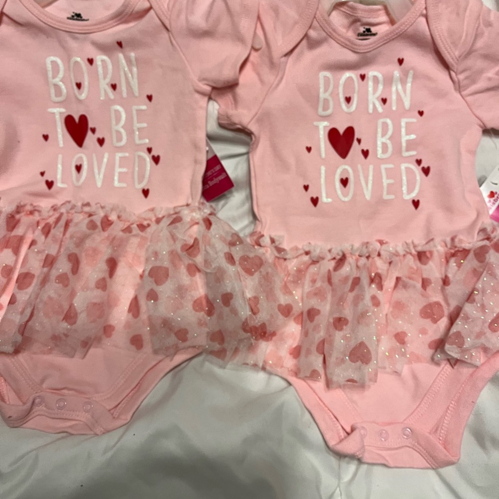 Got twins set of 2 new Valentine Tutu set 1 price$20 infant 12 months